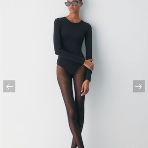 Aritzia Black Contour Bodysuit